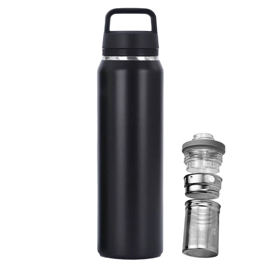 Cuisiland 700ml Stainless Steel Sports Water Bottle with Dual-Layer Tea Infuser