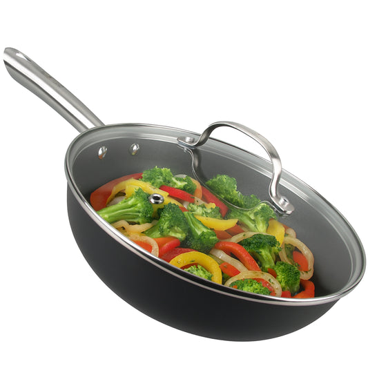 Cuisiland 10" Honeycomb Cast Iron Pan with Lid