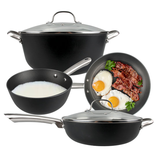Cuisiland 4-Piece Honeycomb Cast Iron Cookware Set
