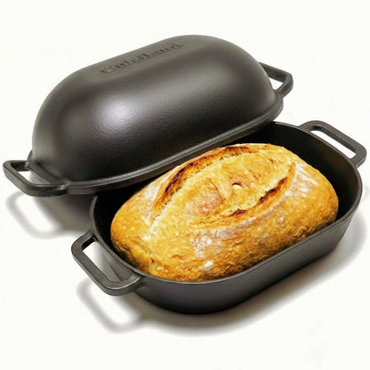 Cuisiland Large Pre-Seasoned Heavy Duty Cast Iron Bread & Loaf Pan