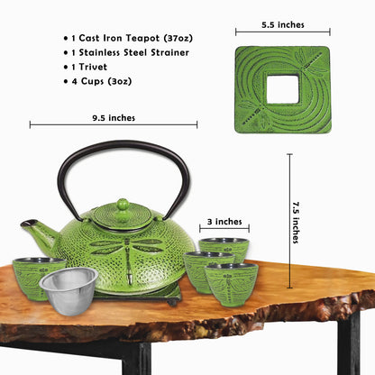 Dragonfly set with 4 cups 1.1 liter (37oz)