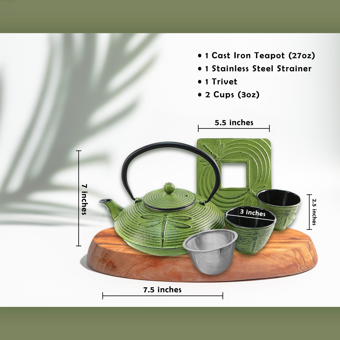 Dragonfly set with 2 cups 800ml (27oz)