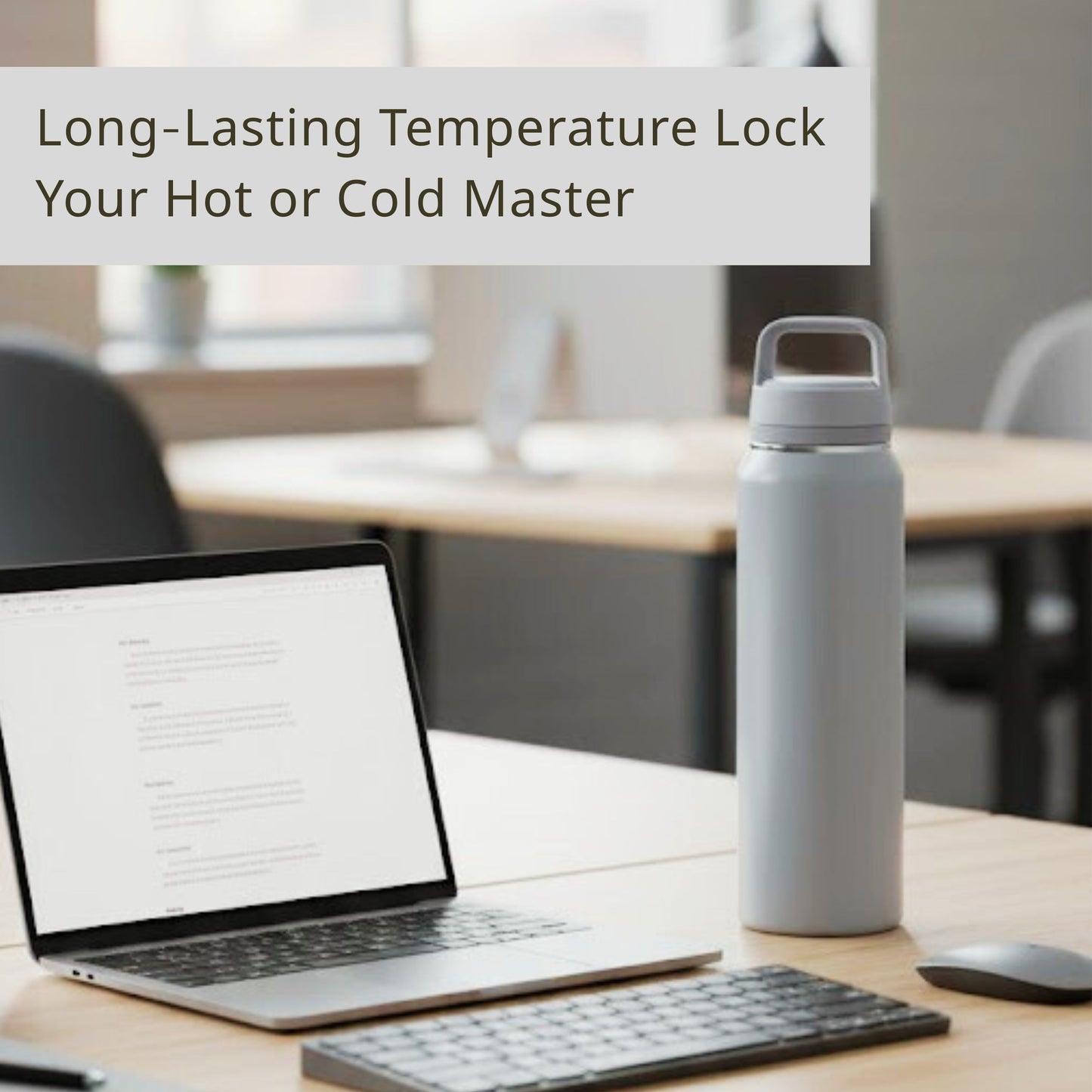 Cuisiland 700ml Stainless Steel Sports Water Bottle with Dual-Layer Tea Infuser