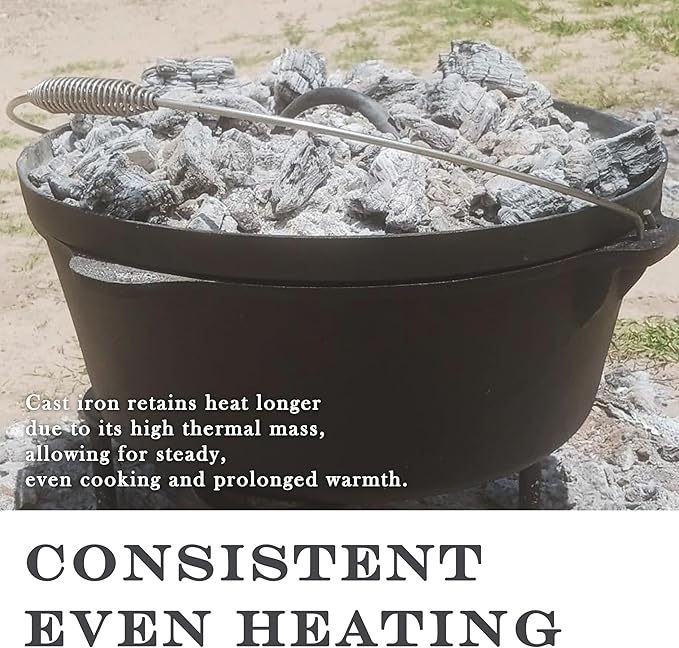 20QT Pre-seasoned Dutch Oven - Lip Lid