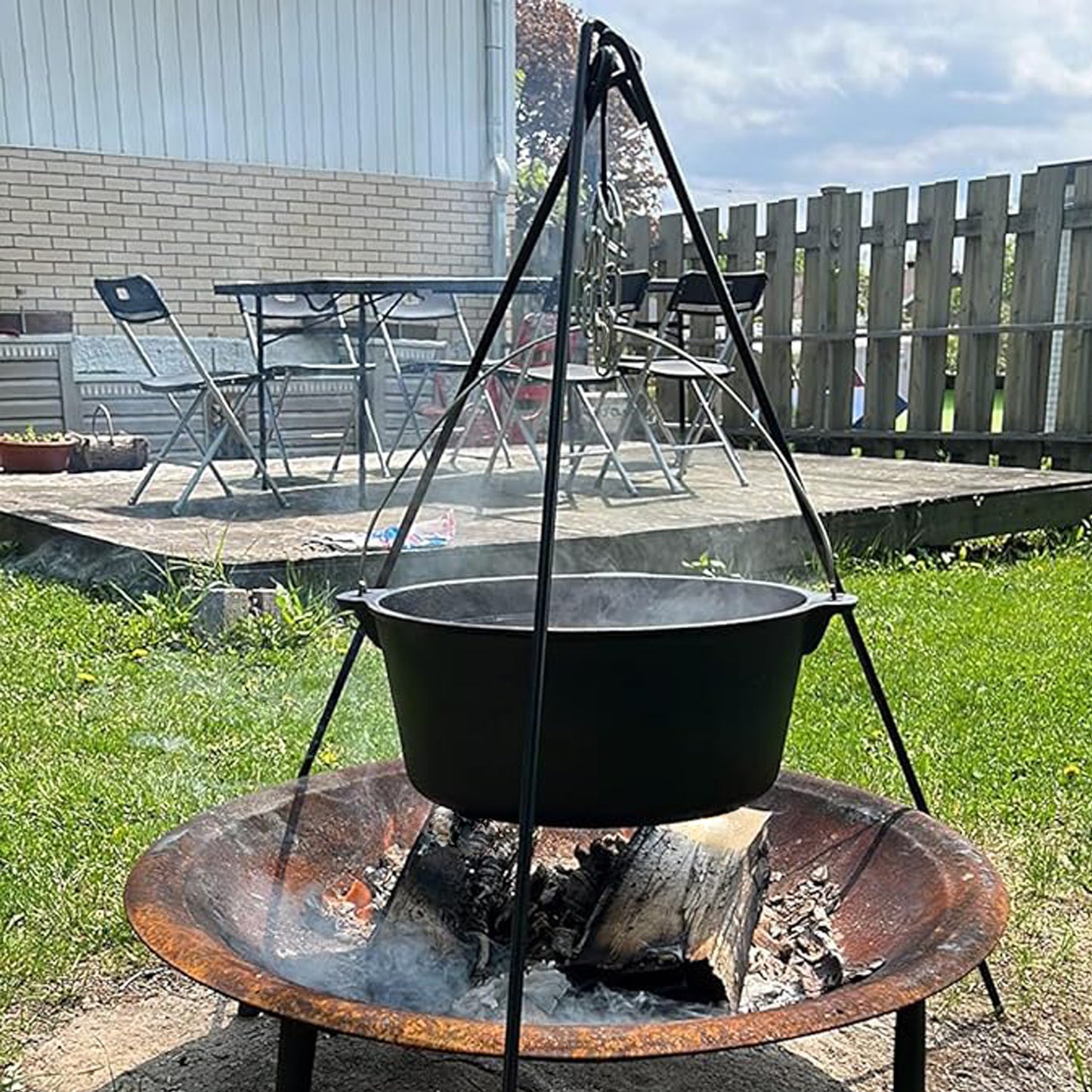 16QT Pre-seasoned Dutch Oven - Lip Lid, No Legs