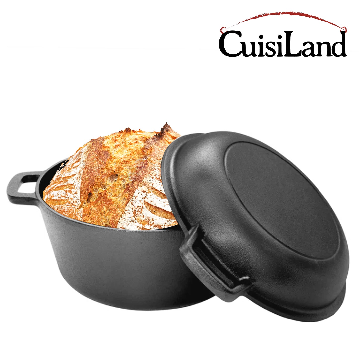 Pre-Seasoned Combo Cooker 5QT Dutch Oven With 10.25" Skillet Lid