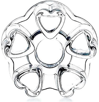 Cuisiland Crystal Teapot Heating Base Glass Teapot Warmer in Heart Shape Heat Resistant for Heating Tea or Beverages (Clear)