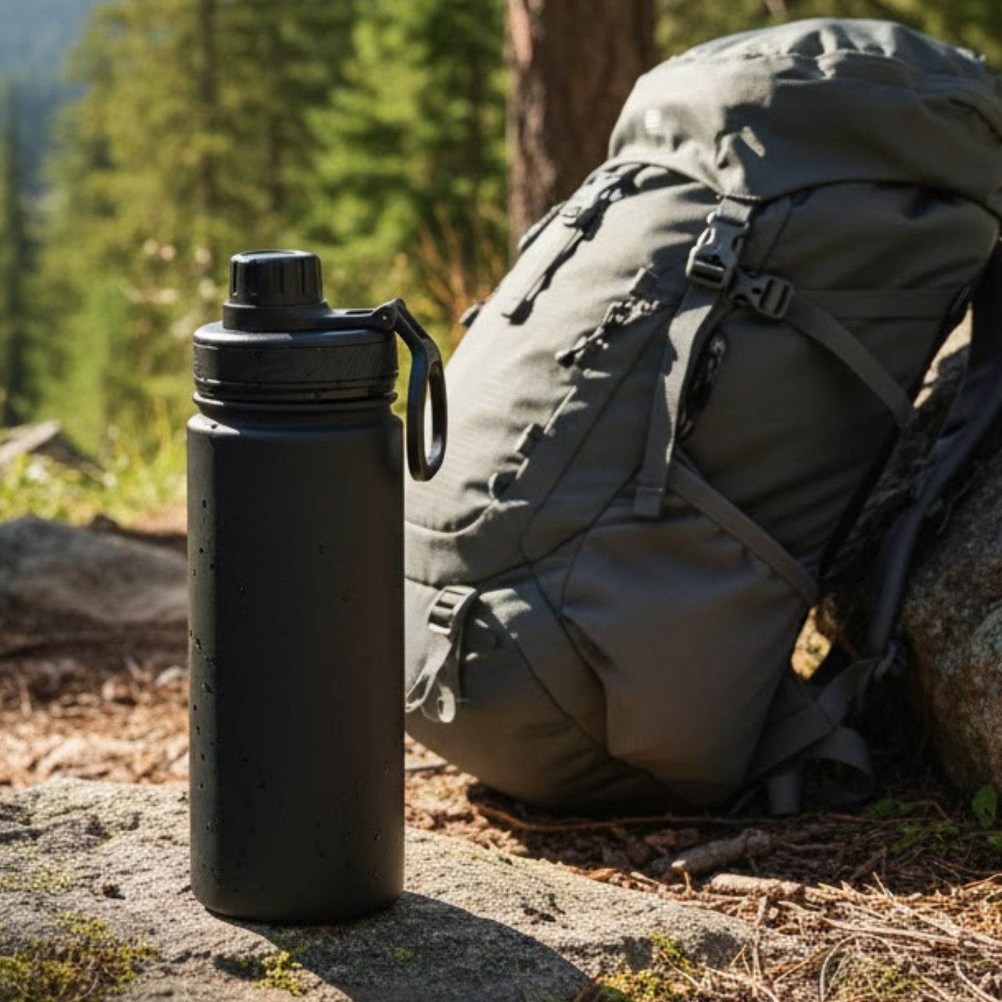 Cuisiland 650ml Stainless Steel Insulated Water Bottle with Handle