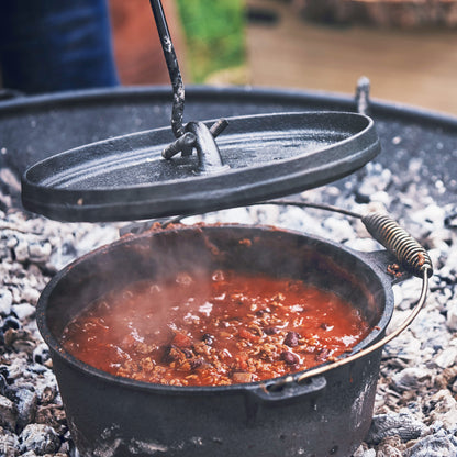 12QT Pre-seasoned Dutch Oven - Lip Lid, Flat Base