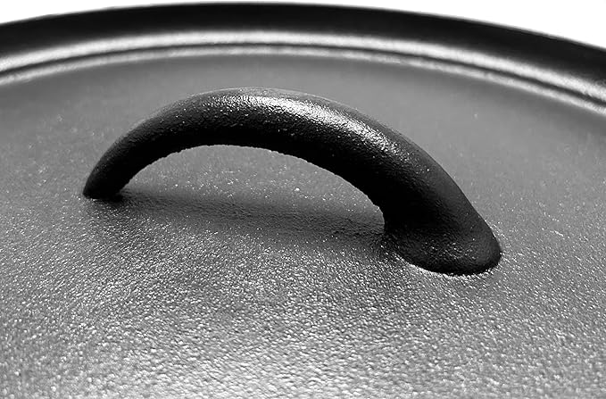 16QT Pre-seasoned Dutch Oven - Lip Lid, No Legs