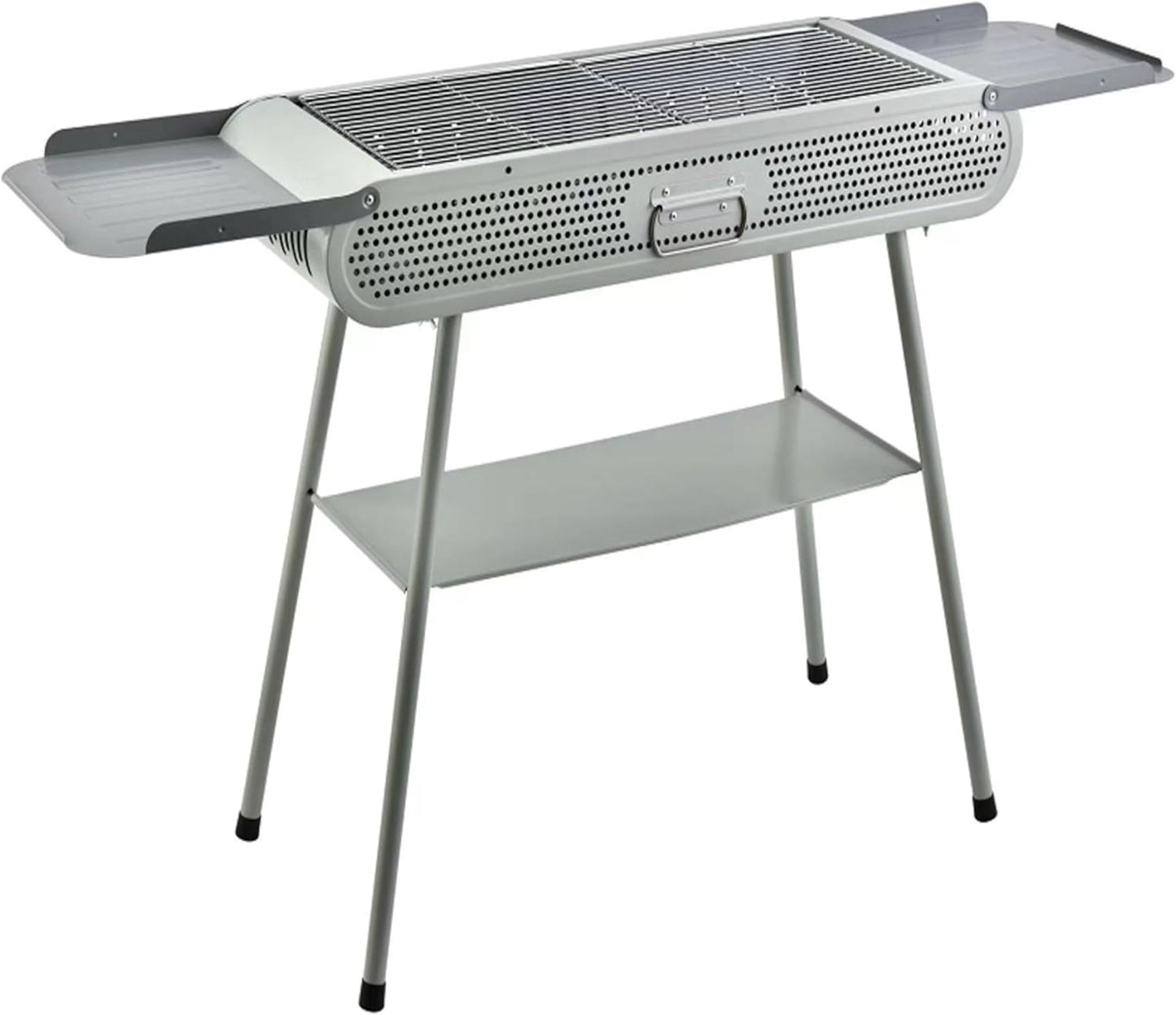 Cuisiland 48" Portable Charcoal Grill Retro Speaker Style BBQ Grill, Chrome-Plated Grate, Compact Outdoor Grill for Camping, Backyard, Patio & Picnic (Aesthetic light green)