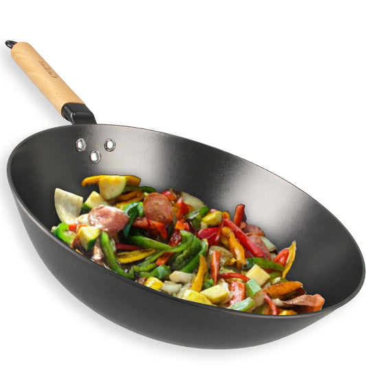 Cuisiland 12" Nitrided Cast Iron Wok
