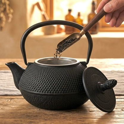 Cuisiland 450ml/15oz Hobnail Cast Iron Teapot with Infuser