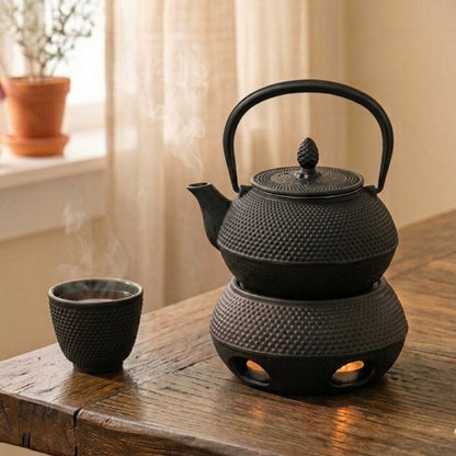 Cuisiland 450ml/15oz Hobnail Cast Iron Teapot with Infuser
