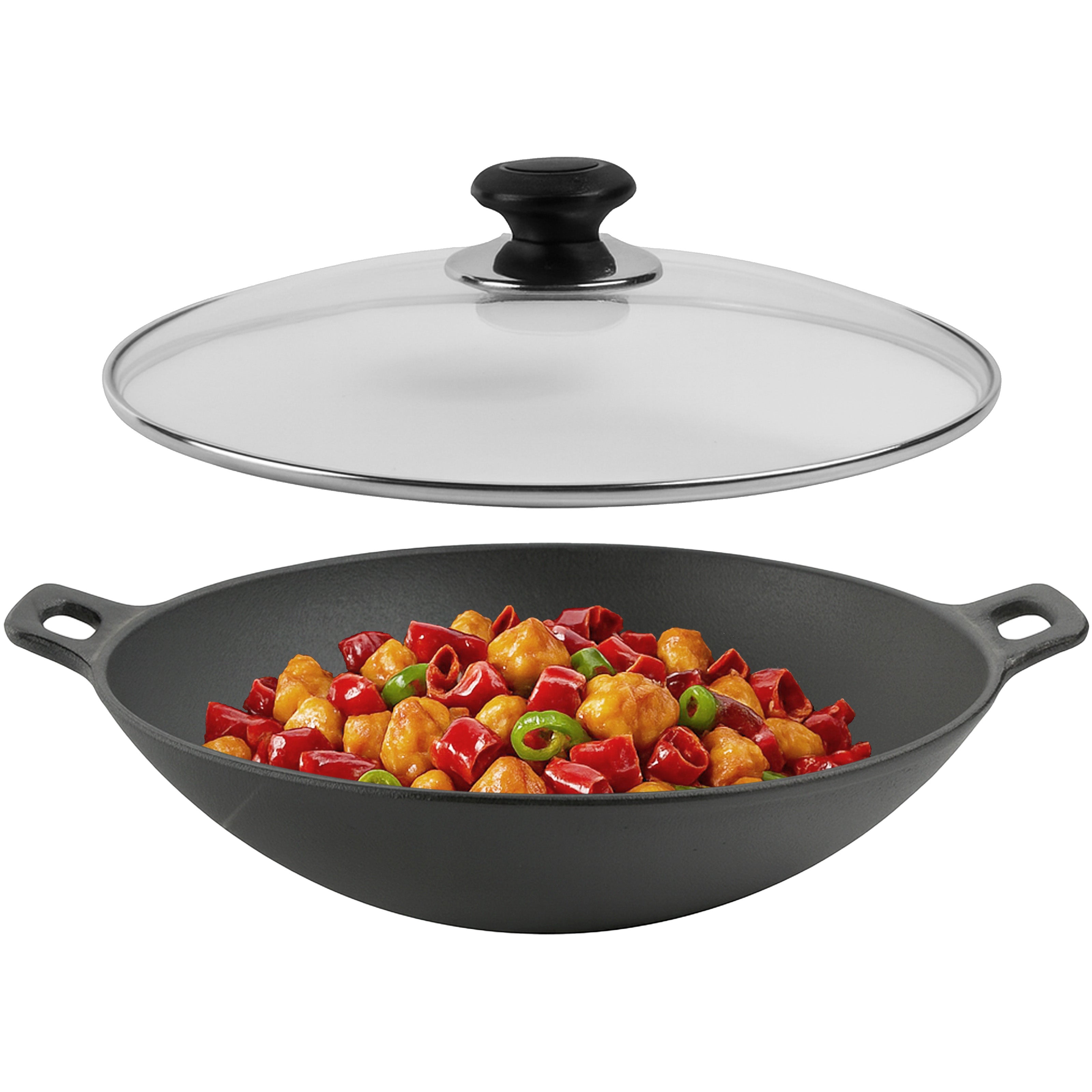 Pre-Seasoned Cast Iron Wok - Thumbnail 2