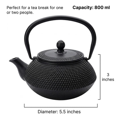 Cuisiland 27OZ Hobnail cast Iron teapot 800ml