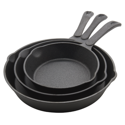 Pre-seasoned Skillets Set 3 Pieces