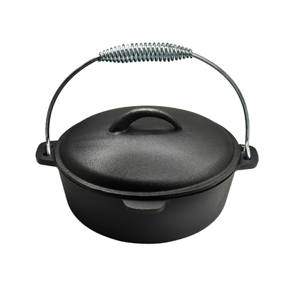 2QT Pre-seasoned Dutch Oven - Dome Lid, Flat Base