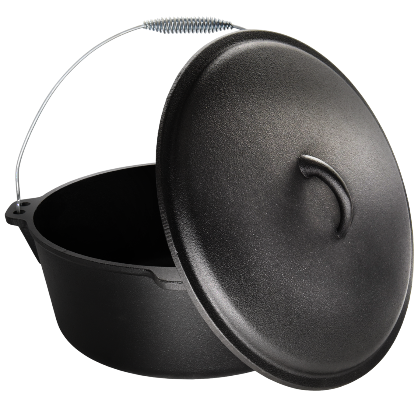 12QT Pre-seasoned Dutch Oven - Dome Lid, Flat Base