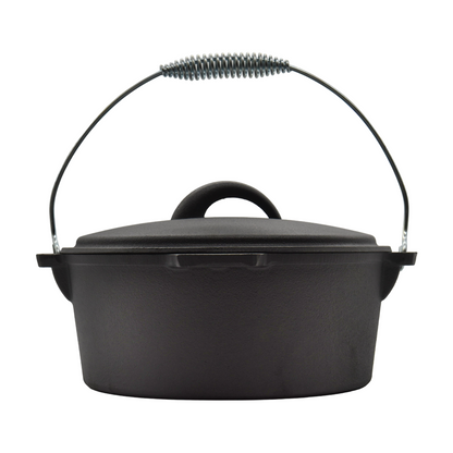 4.5QT Pre-seasoned Dutch Oven - Dome Lid, Flat Base