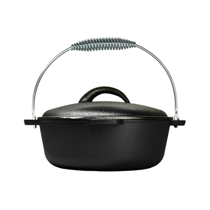 2QT Pre-seasoned Dutch Oven - Dome Lid, Flat Base