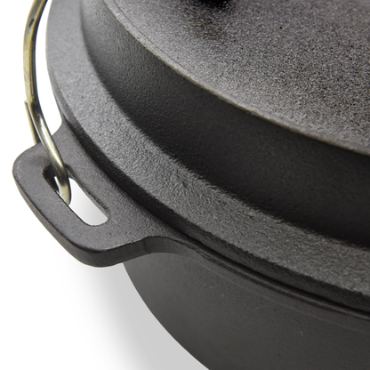 Pre-Seasoned Cast Iron Dutch Oven - Multipurpose Lid