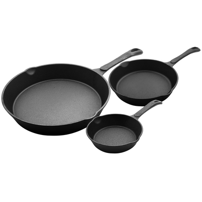 Pre-seasoned Skillets Set 3 Pieces