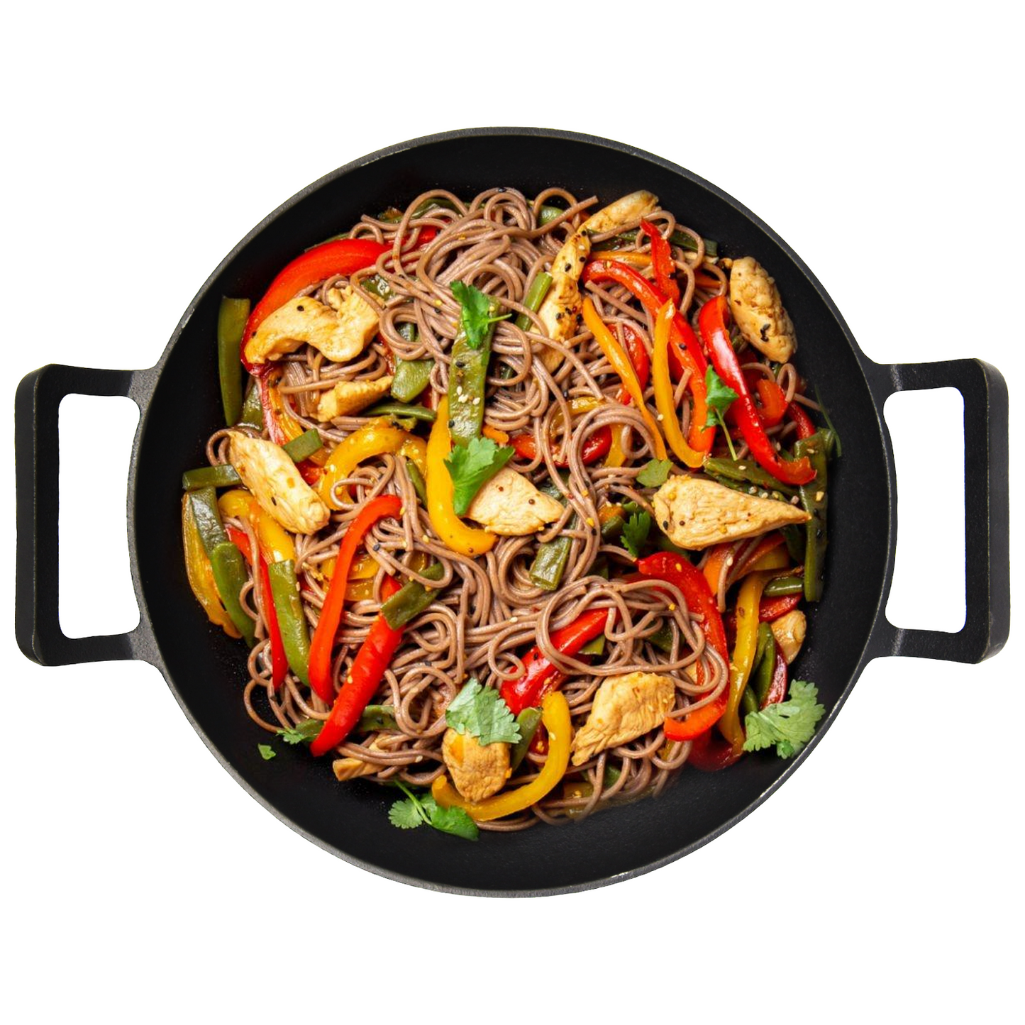 Large Pre-Seasoned Cast Iron Wok