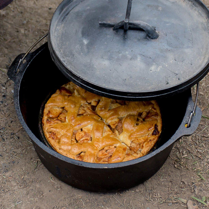 20QT Pre-seasoned Dutch Oven - Lip Lid, Tripod Legs