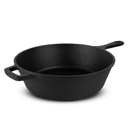 Pre-seasoned 3 pieces combo cooker 3.2qt wok with 10.25" skillet lid and silicon glove